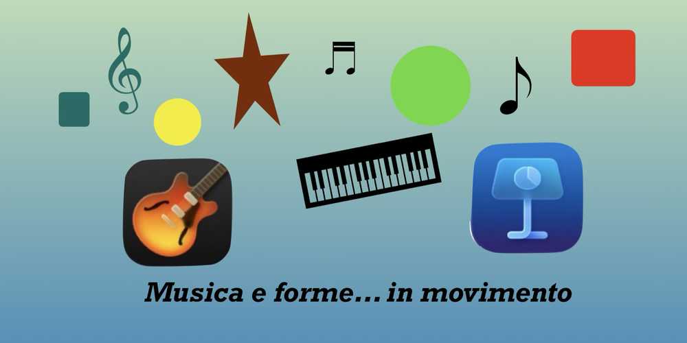Forme, simboli musicali e icone dí Keynote e GarageBa