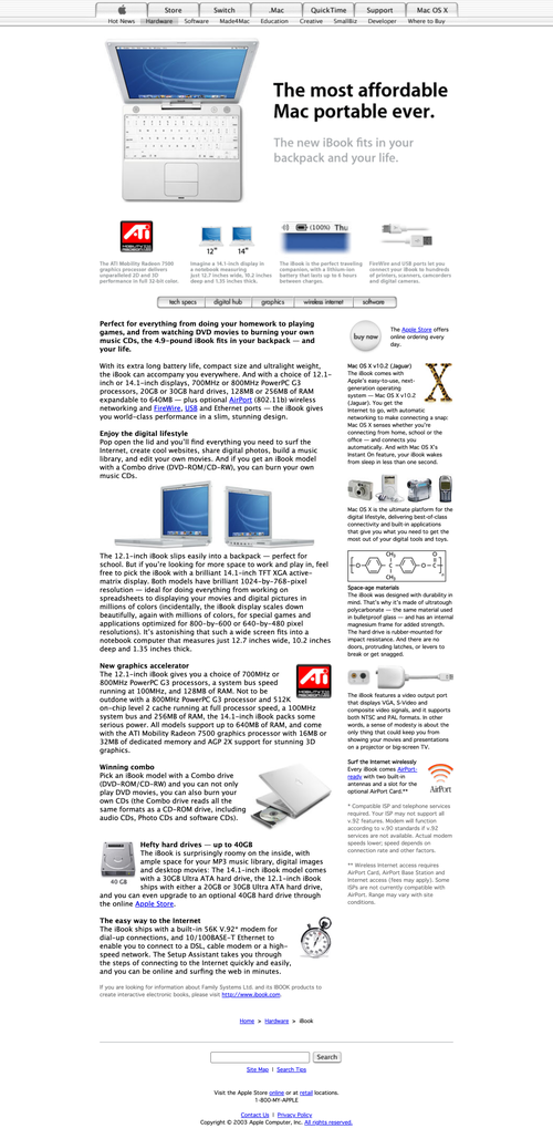Apple iBook (14) · Overview · Apple.com · 2002 Apple iBook (14) · Overview · Apple.com · 2002