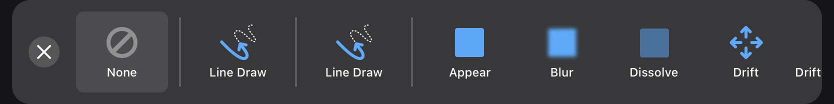 Select Line Draw in Build In settings