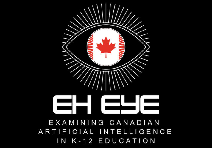 Eh Eye Logo featuring a Canadian flag inside of an eye