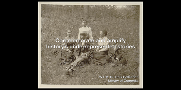 African American family posed for portrait seated on lawn. 
W.E.B. Du Bois Collection 1899 or 1900 - Library of Congress