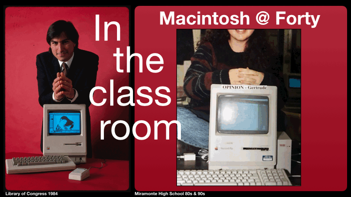 Images from some early “Mac in the classroom” days.