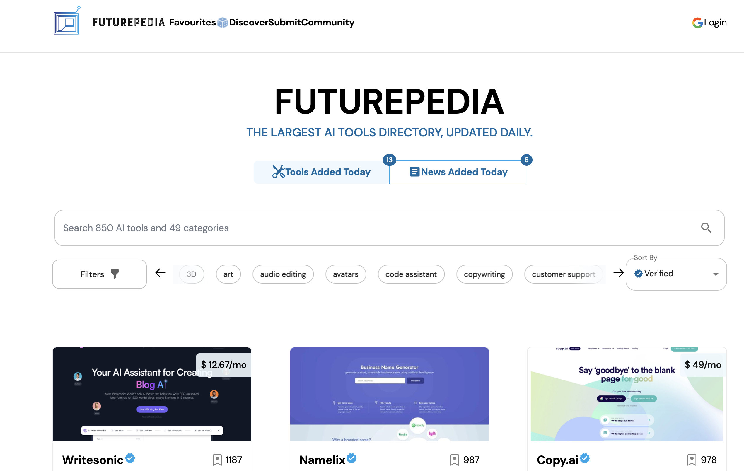 Futurepedia - largest AI repository