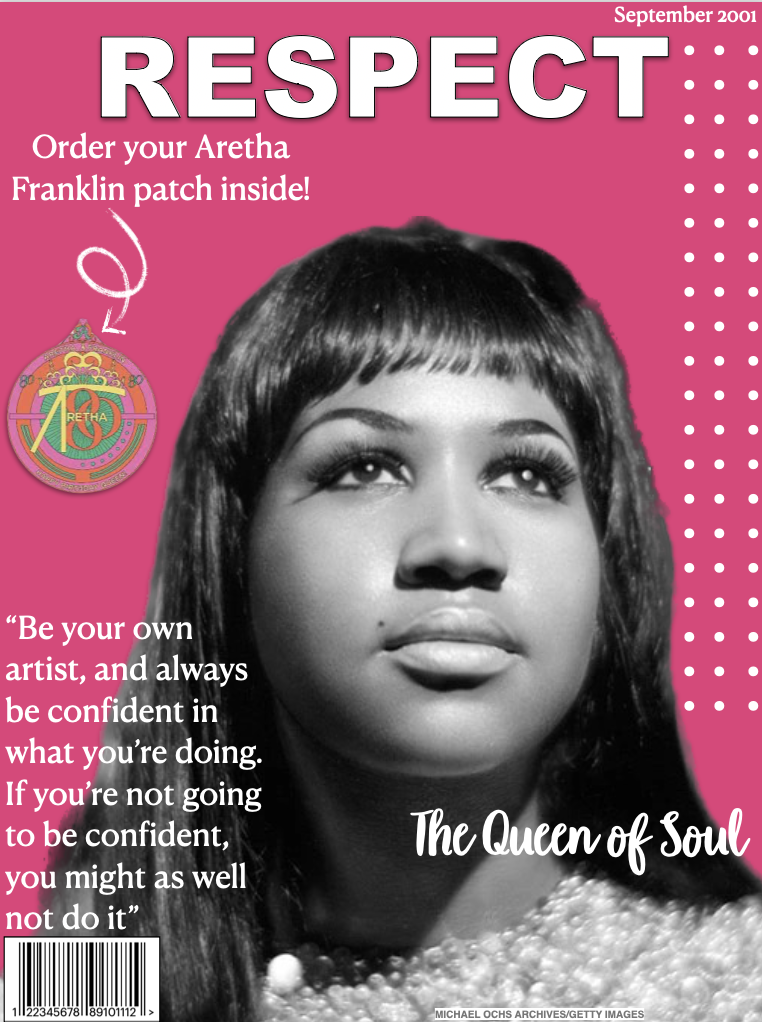 Image of Aretha Franklin Keynote Magazine Cover by Student