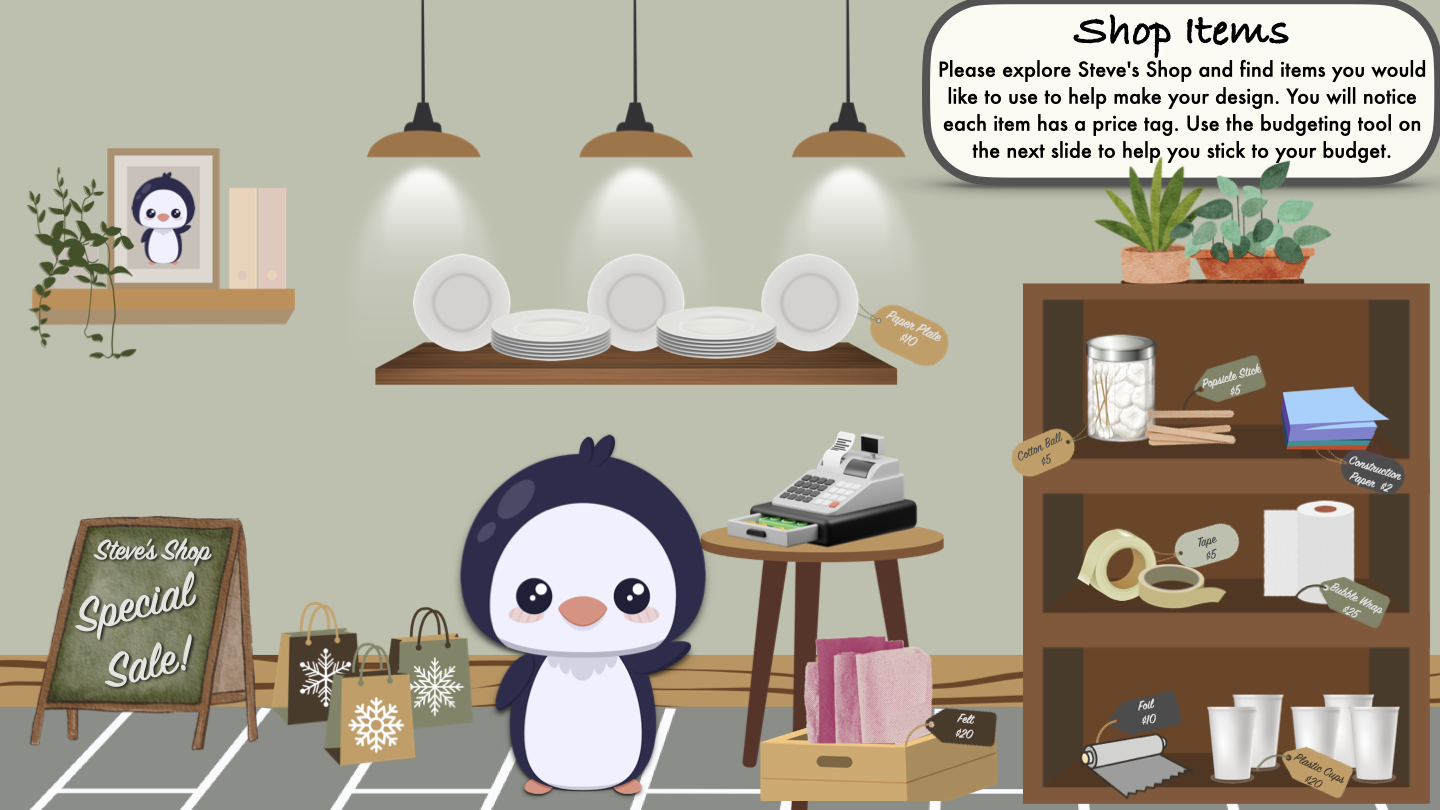 Steve the Penguin's Shop