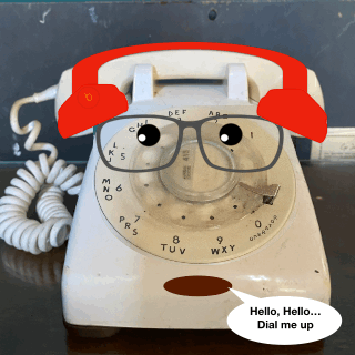 Animated dial telephone dialing