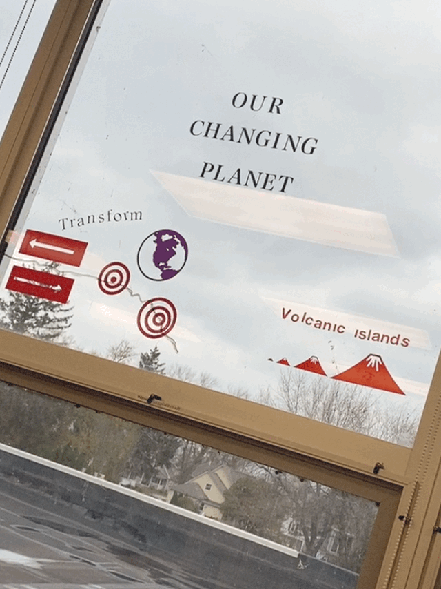 Window cling information for plate tectonics