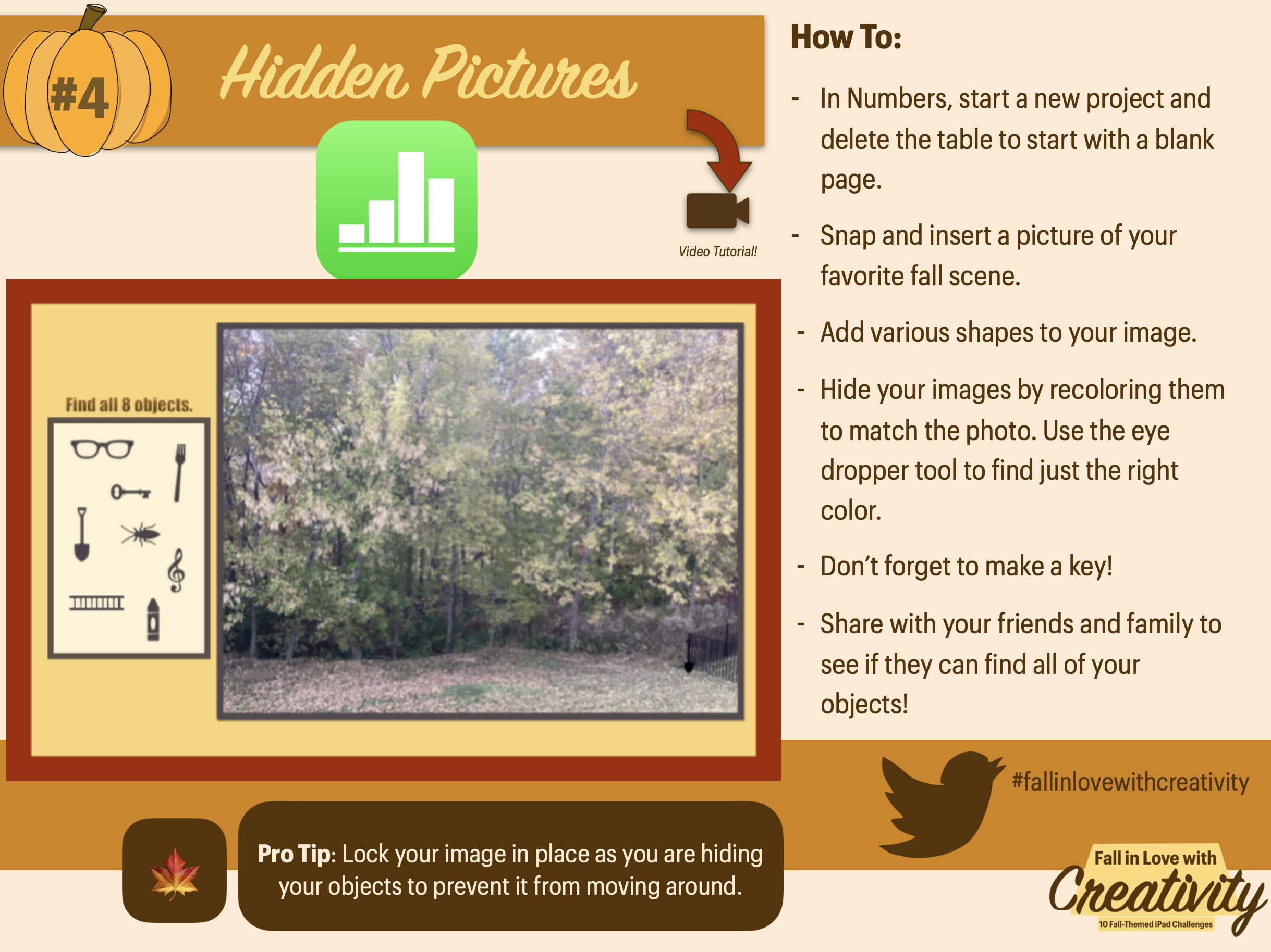 Hidden pictures using Numbers