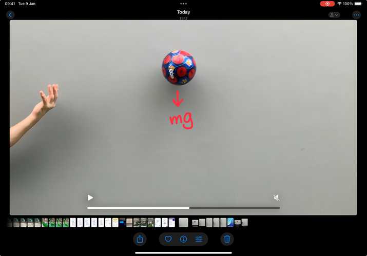 ตัวอย่างการเขียนคำอธิบายด้วย markup บน iPad
