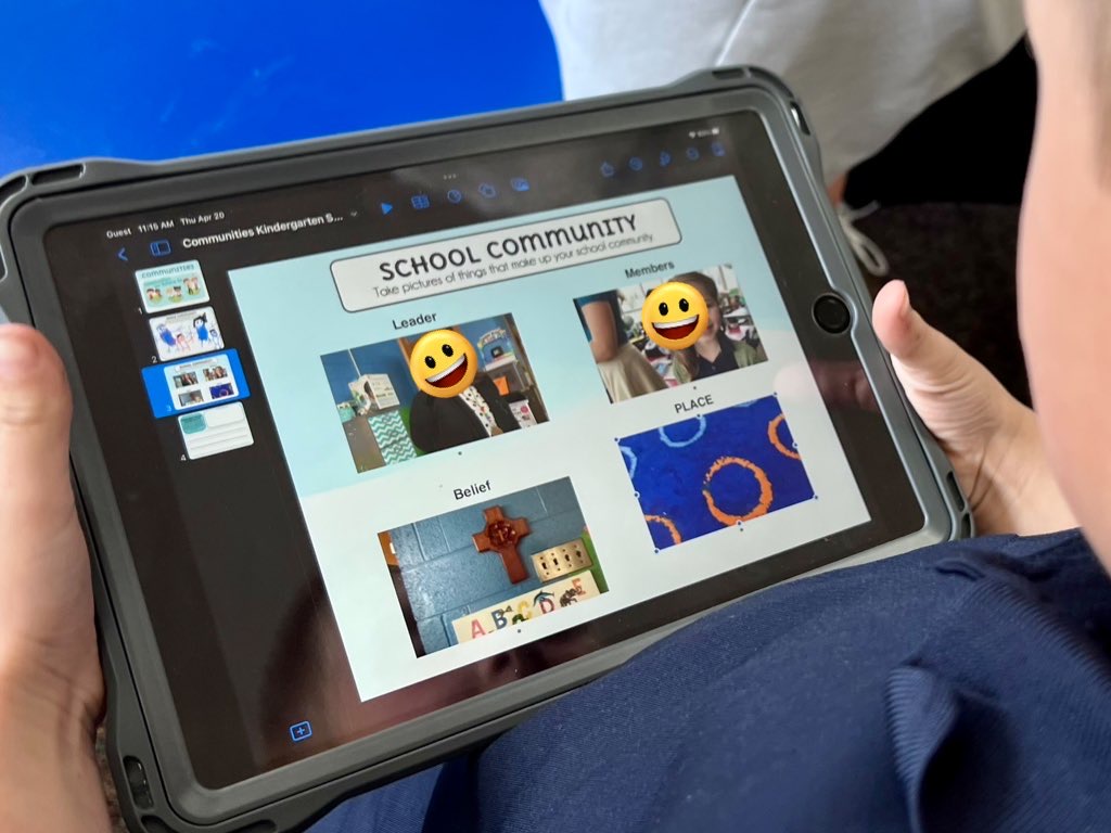 Student using iPad