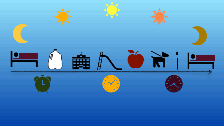 You see your day in shapes as a gif for every part of your day.