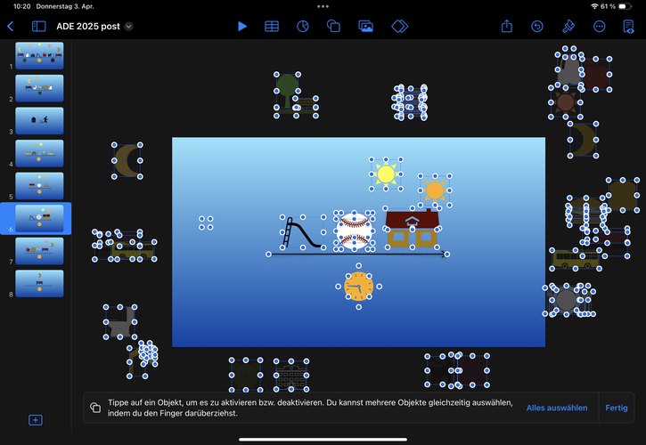 You see the function Break apart in Keynote for shapes