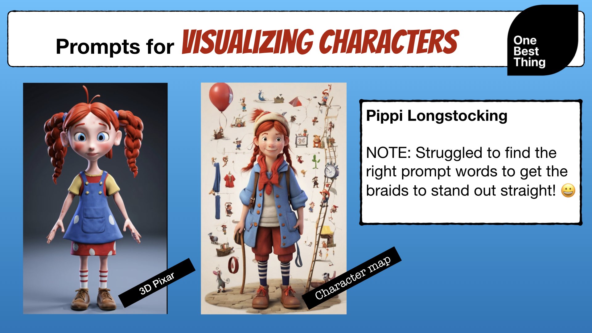 AI generated images Pippi Longstocking