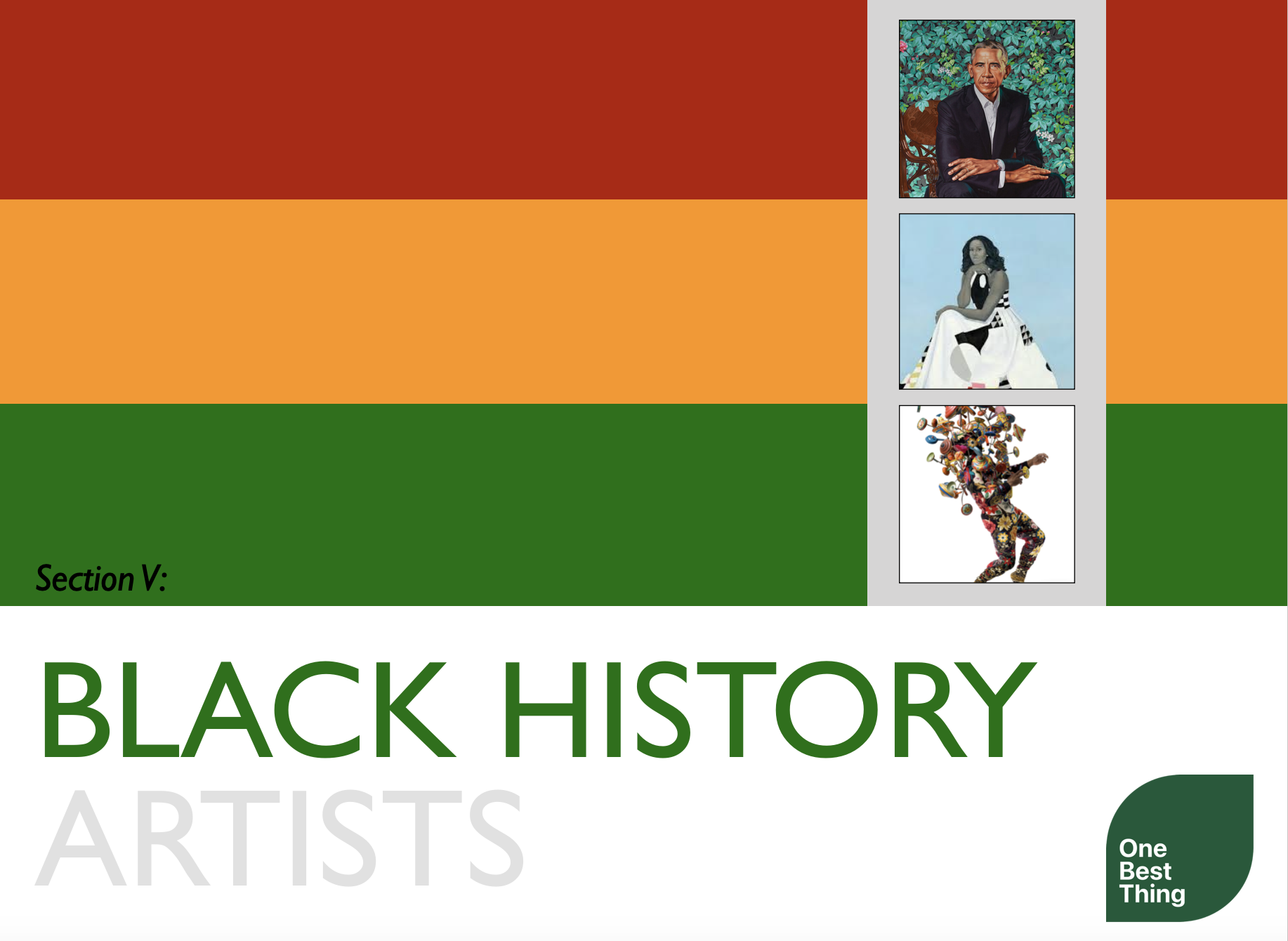 Cover page for artist challenge focused on Black History Month.