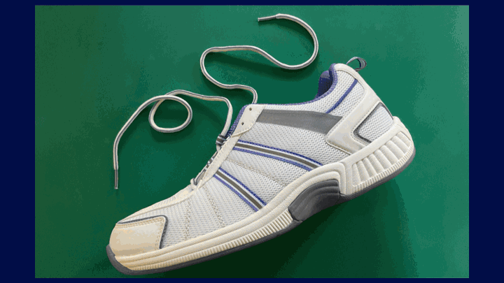 Gif of athletic shoe, showing the steps of this project