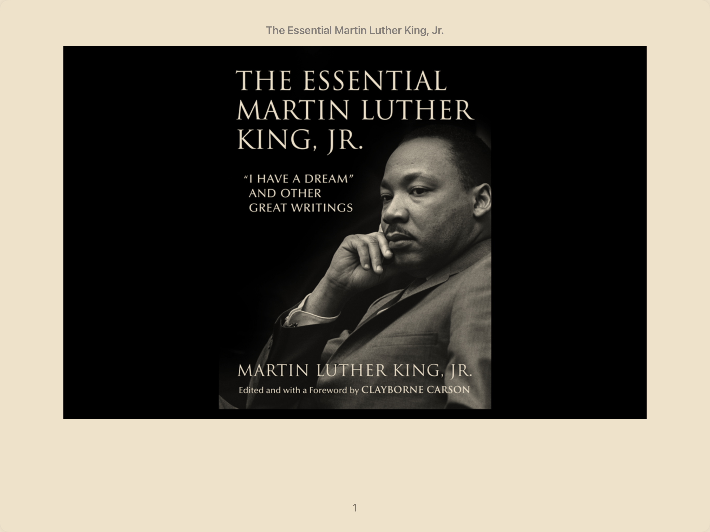 Book cover of “The Essential Martin Luther King Jr.”